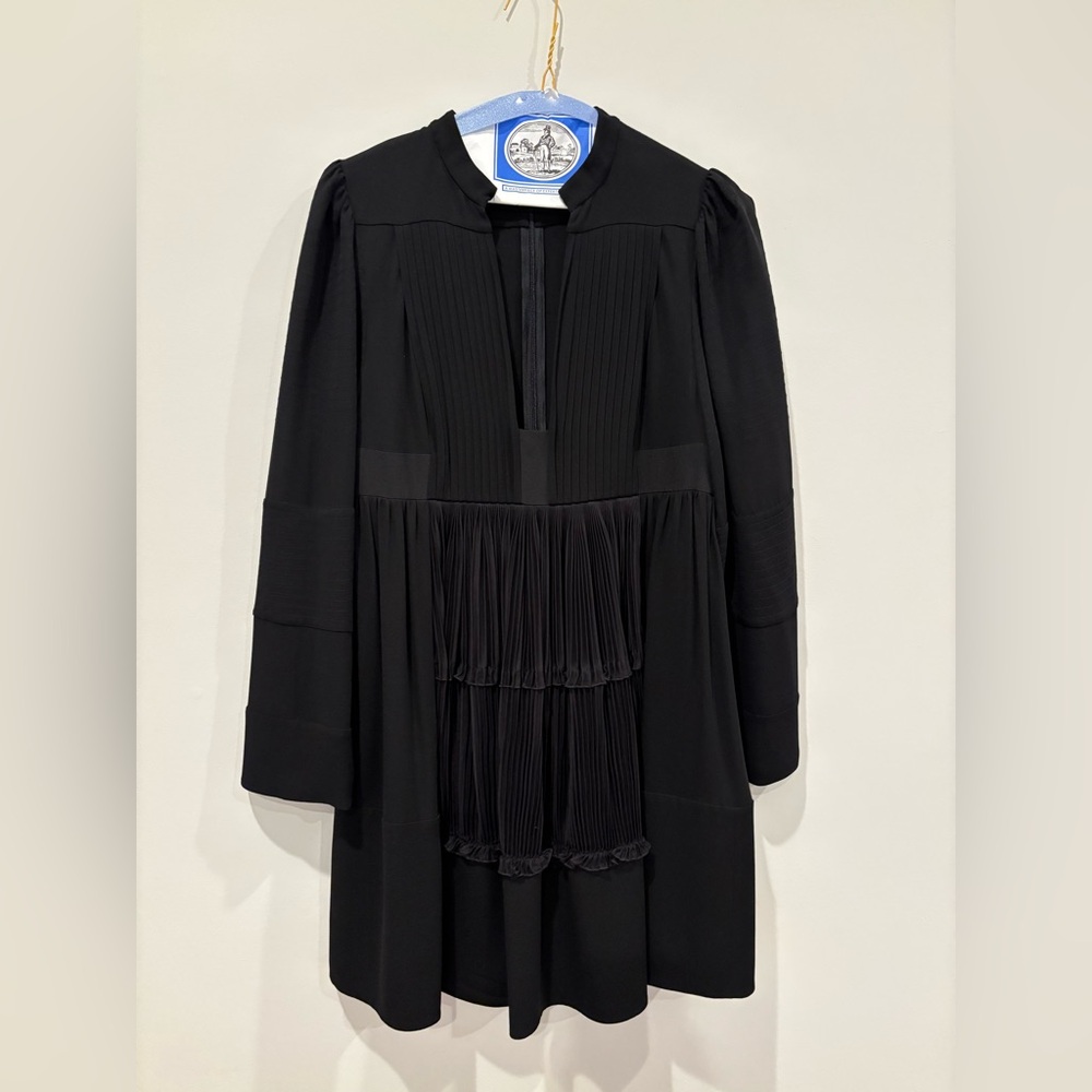 Valentino Black Pleated Dress-size 42